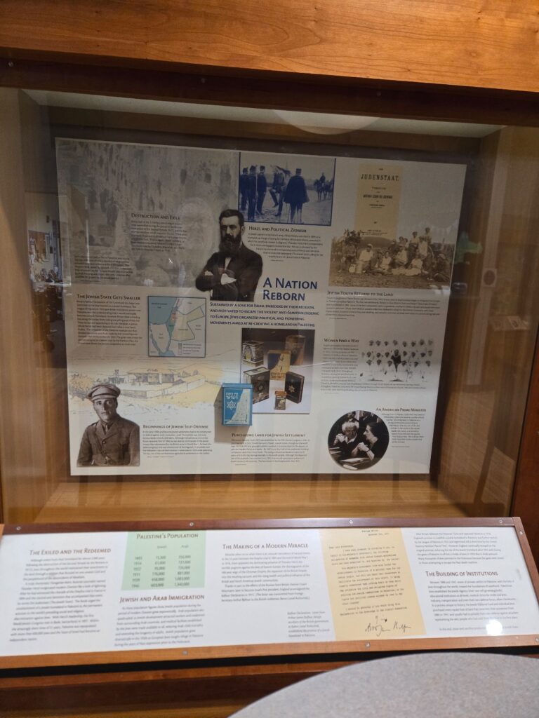 A Nation Reborn display case